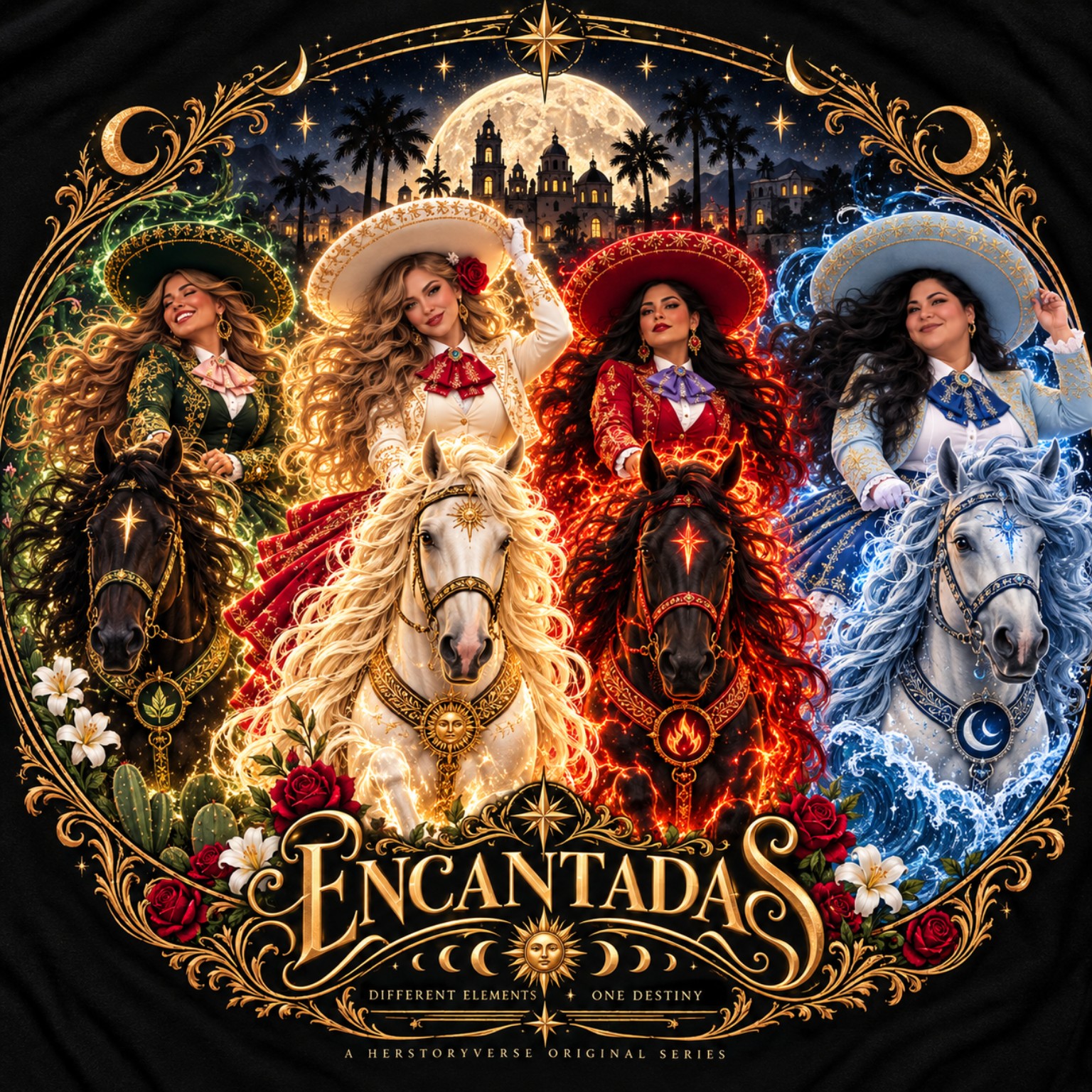 Encantadas, a Her Storyverse original series featuring four elemental heroines on horseback